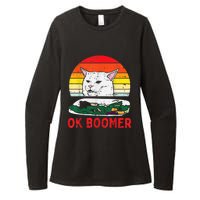 Confused Cat Dinner Table Ok Boomer Funny Meme Lover Gift Womens CVC Long Sleeve Shirt