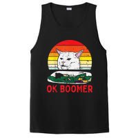 Confused Cat Dinner Table Ok Boomer Funny Meme Lover Gift PosiCharge Competitor Tank