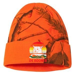 Confused Cat Dinner Table Ok Boomer Funny Meme Lover Gift Kati Licensed 12" Camo Beanie