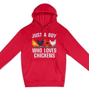 Cute Chicken Design Farming Chicken Lover Premium Pullover Hoodie