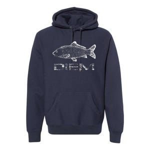 Carp (Carpe) Diem Fishing Fish Premium Hoodie