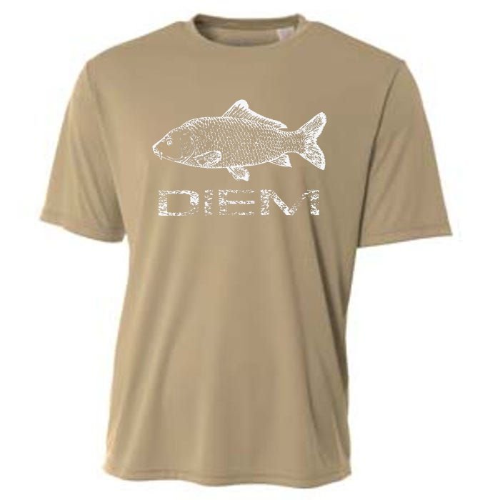 Carp (Carpe) Diem Fishing Fish Cooling Performance Crew T-Shirt