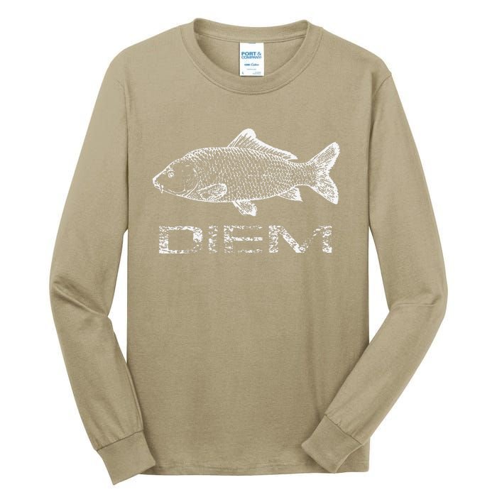 Carp (Carpe) Diem Fishing Fish Tall Long Sleeve T-Shirt