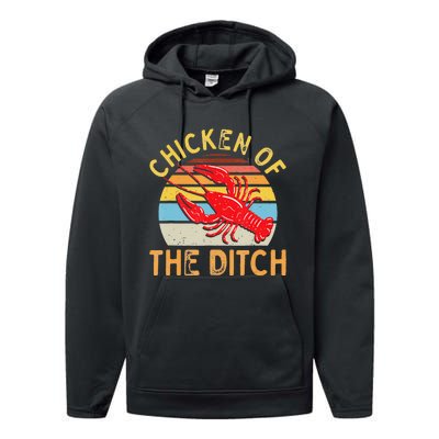 Crawfish Chicken Ditch Retro Cajun Food funny festival Performance Fleece Hoodie