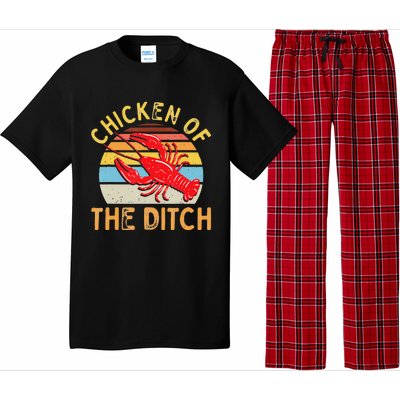 Crawfish Chicken Ditch Retro Cajun Food funny festival Pajama Set