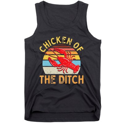 Crawfish Chicken Ditch Retro Cajun Food funny festival Tank Top