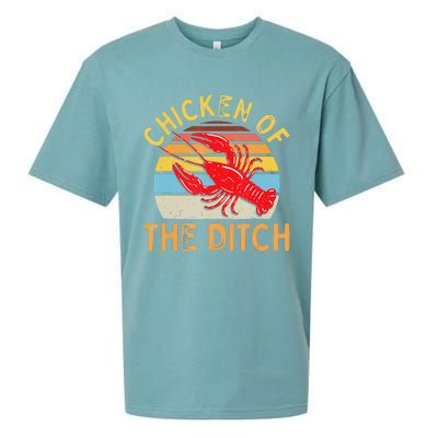 Crawfish Chicken Ditch Retro Cajun Food funny festival Sueded Cloud Jersey T-Shirt