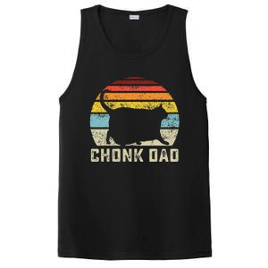 Chonk Cat Dad Scale Meme Funny Retro Style Daddy Cats Memes PosiCharge Competitor Tank