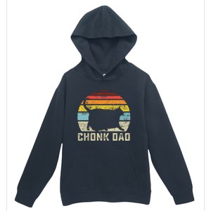 Chonk Cat Dad Scale Meme Funny Retro Style Daddy Cats Memes Urban Pullover Hoodie