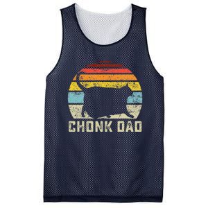 Chonk Cat Dad Scale Meme Funny Retro Style Daddy Cats Memes Mesh Reversible Basketball Jersey Tank