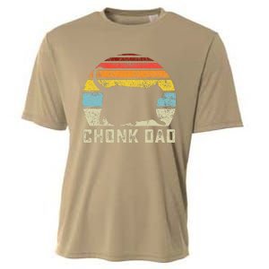 Chonk Cat Dad Scale Meme Funny Retro Style Daddy Cats Memes Cooling Performance Crew T-Shirt