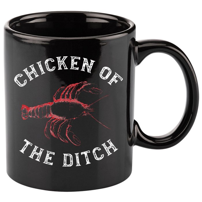 Crawfish Chicken Ditch Retro Cajun Food Gift 11oz C Handle Ceramic Mug