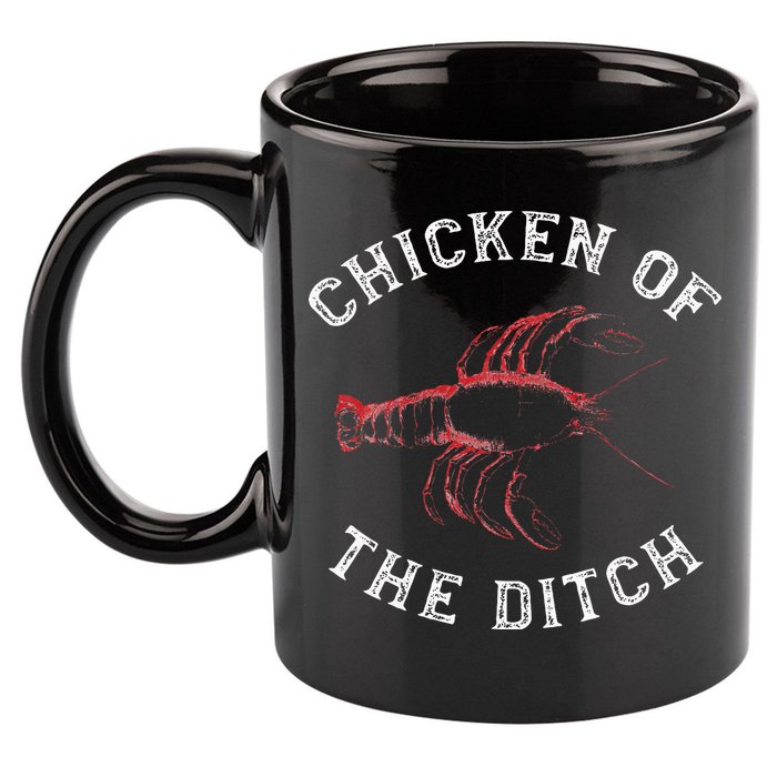 Crawfish Chicken Ditch Retro Cajun Food Gift 11oz C Handle Ceramic Mug