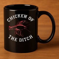Crawfish Chicken Ditch Retro Cajun Food Gift 11oz C Handle Ceramic Mug