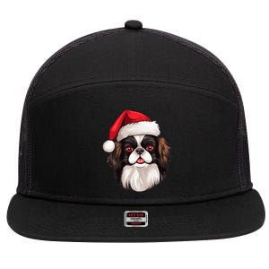 Christmas Chihuahua Dog Santa Hat Funny Xmas Great Gift 7 Panel Mesh Trucker Snapback Hat