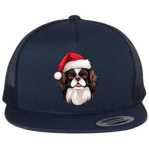 Christmas Chihuahua Dog Santa Hat Funny Xmas Great Gift Flat Bill Trucker Hat