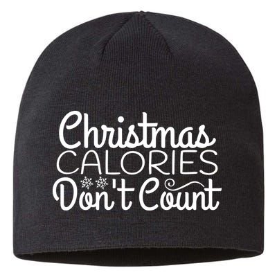 Christmas Calories Don't Count Funny Sustainable Beanie