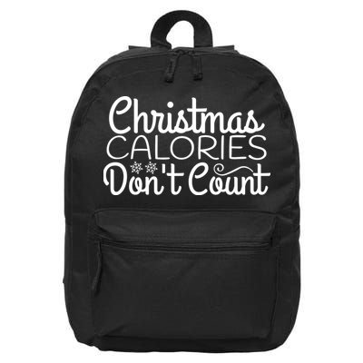 Christmas Calories Don't Count Funny 16 in Basic Backpack