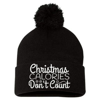 Christmas Calories Don't Count Funny Pom Pom 12in Knit Beanie