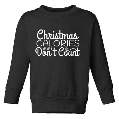 Christmas Calories Don't Count Funny Toddler Sweatshirt