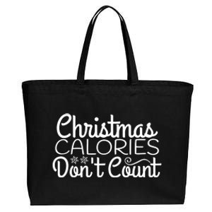 Christmas Calories Don't Count Funny Cotton Canvas Jumbo Tote