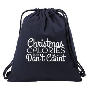 Christmas Calories Don't Count Funny Drawstring Bag