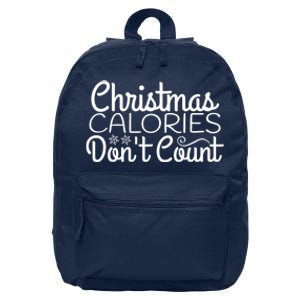 Christmas Calories Don't Count Funny 16 in Basic Backpack