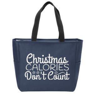 Christmas Calories Don't Count Funny Zip Tote Bag