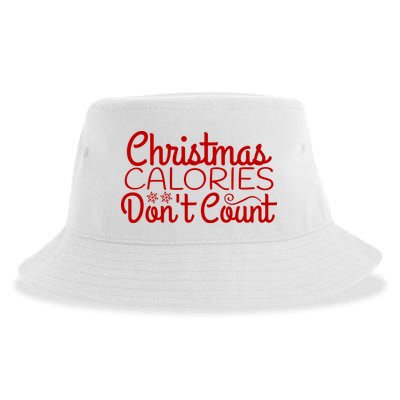 Christmas Calories Don't Count Funny Sustainable Bucket Hat