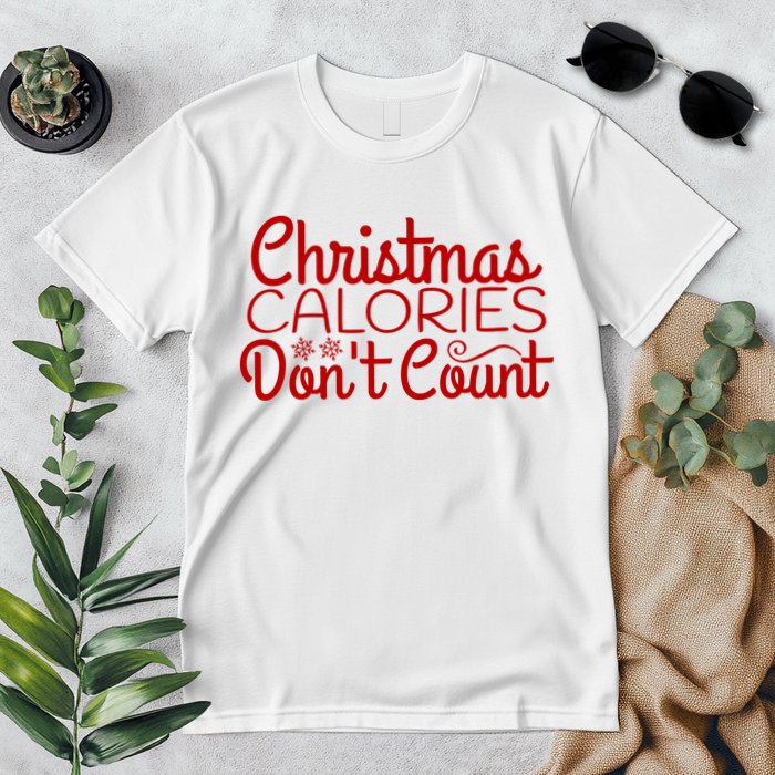 Christmas Calories Don't Count Funny Premium T-Shirt