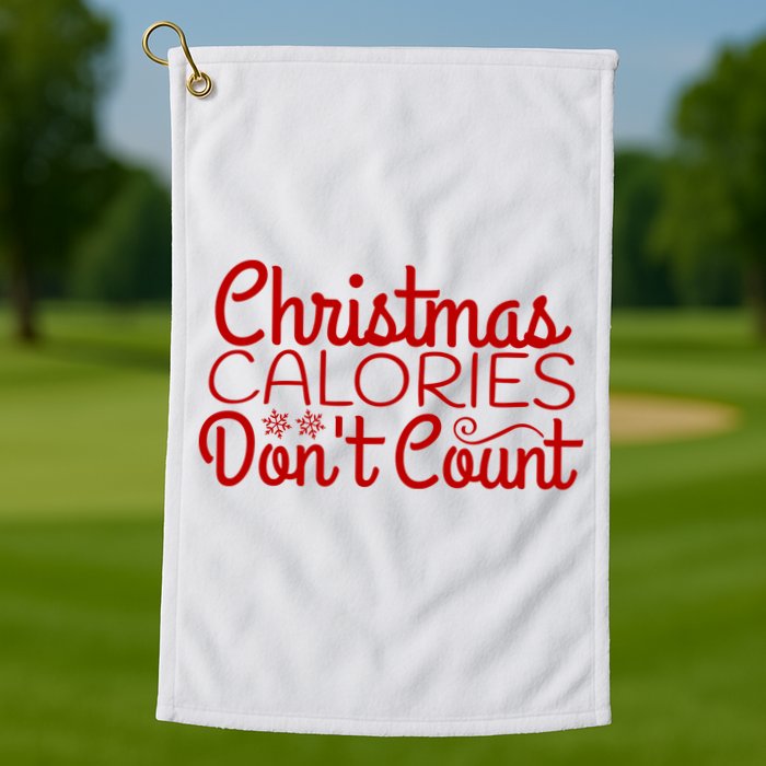 Christmas Calories Don't Count Funny Golf Towel