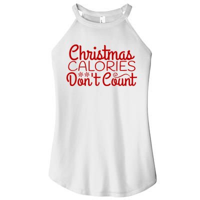 Christmas Calories Don't Count Funny Women's Perfect Tri Rocker Tank