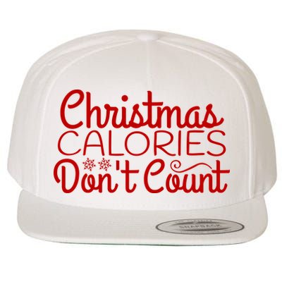 Christmas Calories Don't Count Funny Wool Snapback Cap
