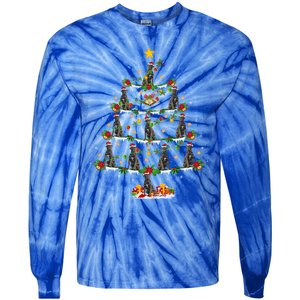 Cane Corso Dog Lover Xmas Lighting Cane Corso Christmas Tree Funny Gift Tie-Dye Long Sleeve Shirt