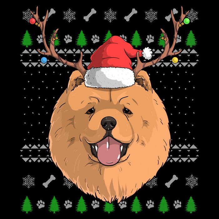 Chow Chow Dog Santa Claus Hat Ugly Christmas Xmas Reindeer Gift Impact Tech Backpack
