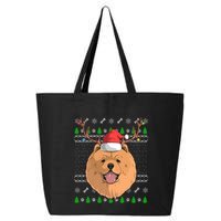 Chow Chow Dog Santa Claus Hat Ugly Christmas Xmas Reindeer Gift 25L Jumbo Tote