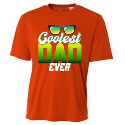 Cute Coolest Dad Around Worlds Coolest Dad Ever Coolest Dad Great Gift Cooling Performance Crew T-Shirt