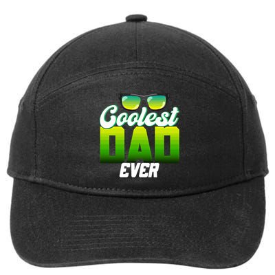 Cute Coolest Dad Around Worlds Coolest Dad Ever Coolest Dad Great Gift 7-Panel Snapback Hat