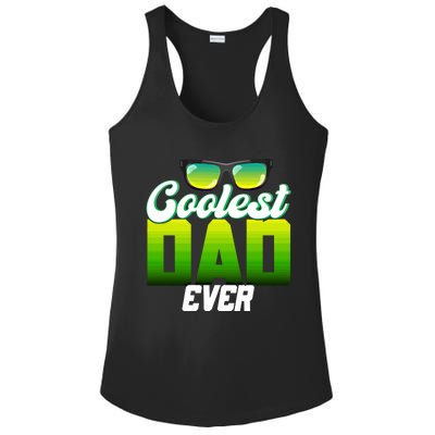 Cute Coolest Dad Around Worlds Coolest Dad Ever Coolest Dad Great Gift Ladies PosiCharge Competitor Racerback Tank