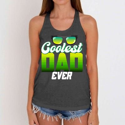 Cute Coolest Dad Around Worlds Coolest Dad Ever Coolest Dad Great Gift Women's Knotted Racerback Tank