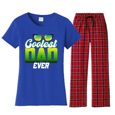 Cute Coolest Dad Around Worlds Coolest Dad Ever Coolest Dad Great Gift Women's Flannel Pajama Set