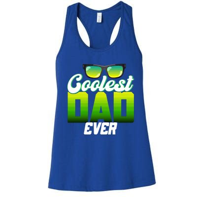 Cute Coolest Dad Around Worlds Coolest Dad Ever Coolest Dad Great Gift Women's Racerback Tank