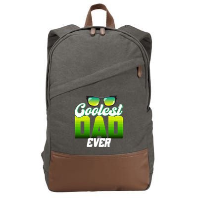 Cute Coolest Dad Around Worlds Coolest Dad Ever Coolest Dad Great Gift Cotton Canvas Backpack