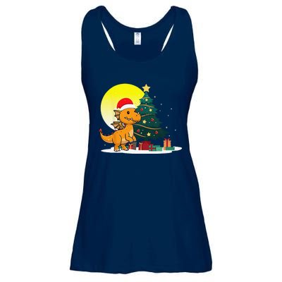 Christmas Cute Dragon Santa Hat Ladies Essential Flowy Tank