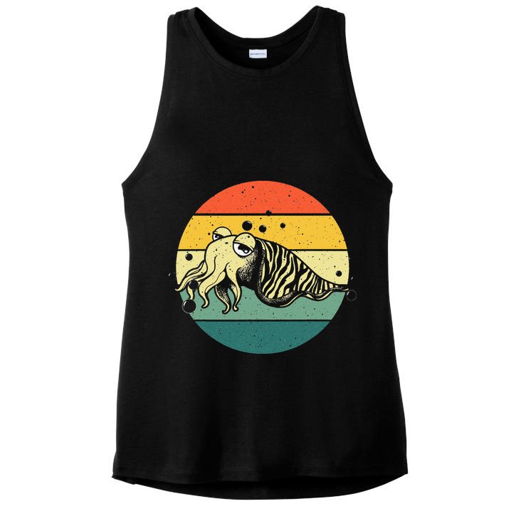 Cute Cuttlefish Design  Lovers Fishing Ladies PosiCharge Tri-Blend Wicking Tank