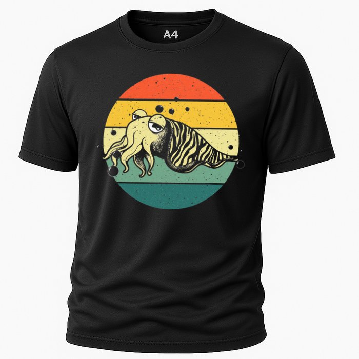 Cute Cuttlefish Design  Lovers Fishing Cooling Performance Crew T-Shirt