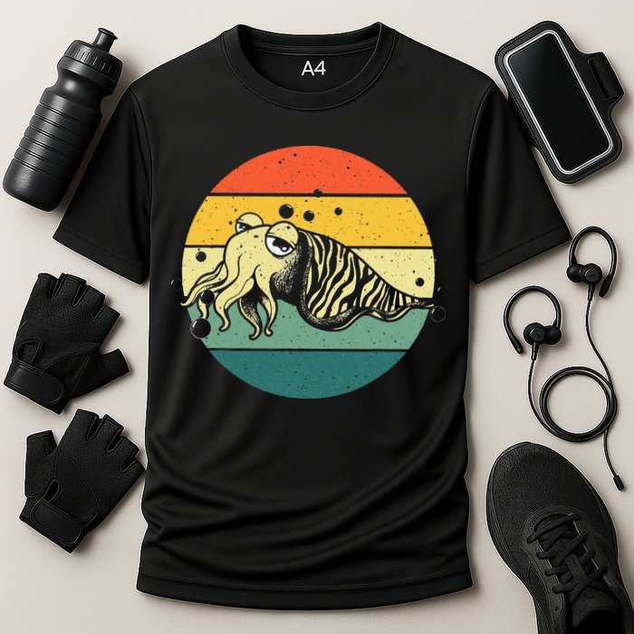 Cute Cuttlefish Design  Lovers Fishing Cooling Performance Crew T-Shirt