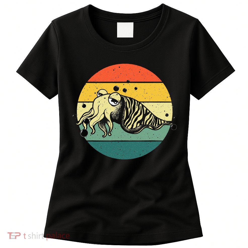 Cute Cuttlefish Design  Lovers Fishing Womens T-Shirt
