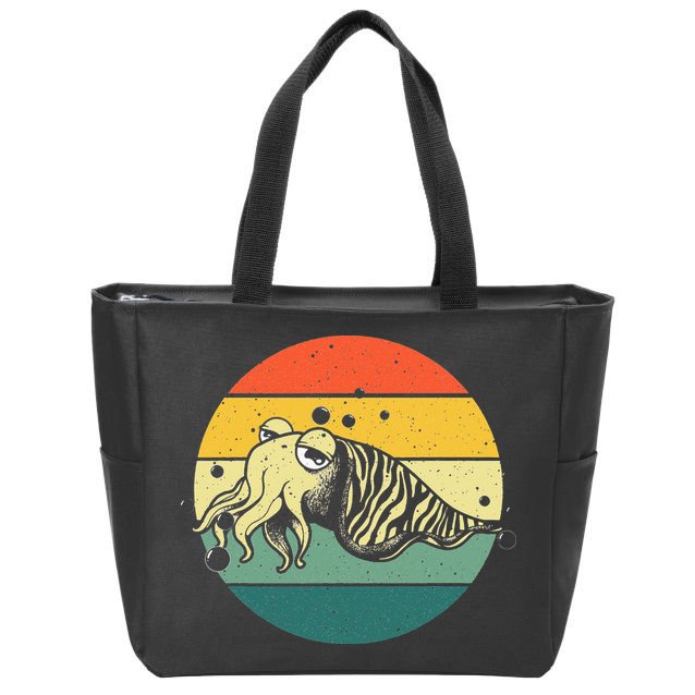 Cute Cuttlefish Design  Lovers Fishing Zip Tote Bag