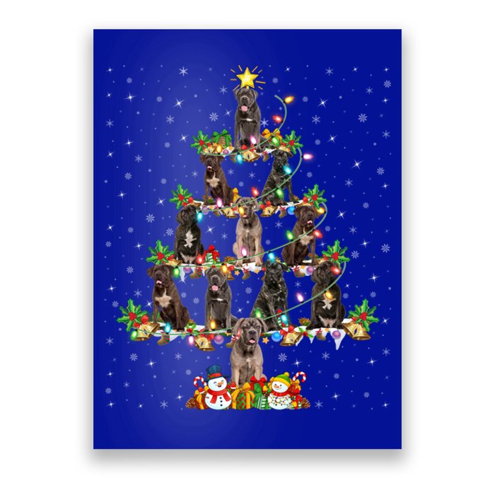 Cane Corso Dog Lover Xmas Lighting Cane Corso Christmas Tree Gift Poster